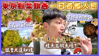 【東京賞楓勝地】高尾山一日遊🍁天狗燒/天狗糰子/山藥泥蕎麥麵/藥王院/東京銀杏八王子甲州街道、吉祥寺美食推薦👍和牛炸肉餅、鯛魚燒、井之頭恩賜公園 Tokyo VLOG