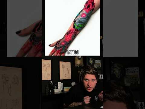 Neo-n Traditional Tattoos🌟 Artist: Mike Stockings #shortvideo