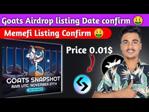 Goats Snapshots 27 November ✅ || Goats Airdrop Date Confirmed ✅ Goats Price $1 😱