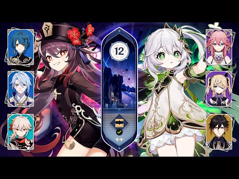 C1 Hu Tao Double Hydro & C0 Nahida Spread! Floor 12 Spiral Abyss 3.1 Showcase! (Genshin Impact)