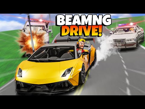 Police Chase Me at HIGH Speeds in BeamNG!