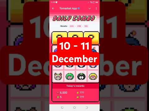 🍅Tomarket Airdrop Combo 10 December | Tomarket Daily Combo Today | Tomarket Secret Combo Today