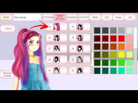 Beautiful 2 Colours Hairstyle ✨🌸 in Sakura School Simulator Tutorial : Sakura School Simulator