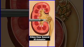 Kidney Stone Removal⚡️3dAnimation #kidneystonetreatment #Kidneystone #Stone #renalcalculi #shorts