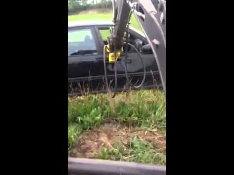 Jack hammer into car