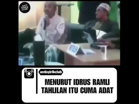 MENURUT IDRUS RAMLI TAHLILAN ITU CUMA ADAT