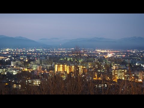 20200215　呉羽山からの朝焼け～北陸新幹線