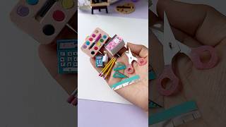 7 DIY Miniature School Supplies #shorts #craft #diy #youtubeshorts