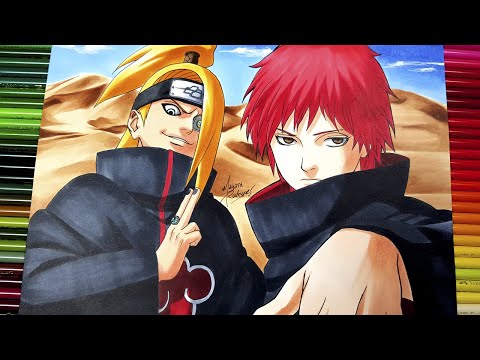 Drawing SASORI and DEIDARA | NARUTO #NARUTUBRO