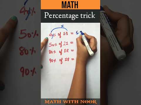 Percentage  Tricks || #math #mathtricks #short # viral