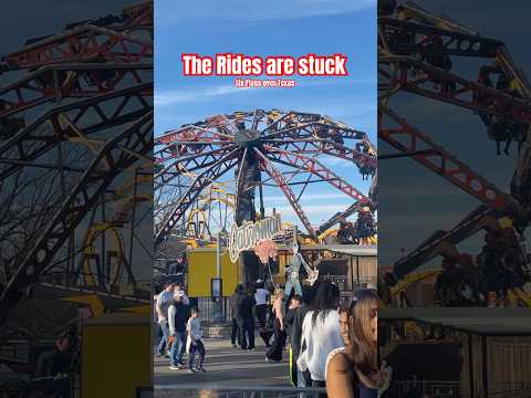 The rides are getting stuck at 6 Flags in Texas 🤠