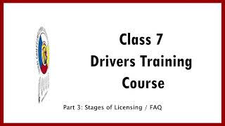 Alberta Drivers Training Part 3 Stages of Licensing