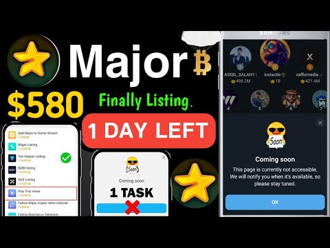 Major Coin Good News | Major Airdrop Listing Date | Major Star Airdrop | Crypto News | Major Airdrop