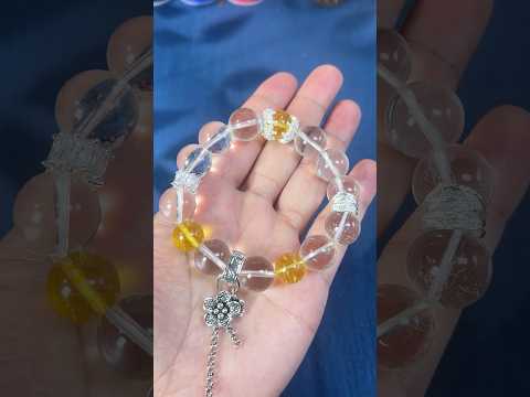 Zen adorn, DIY, yellow and white crystal bracelet. #diy #crystal #handmade #bracelet #making