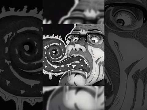 Man's Tongue Turns Into A Spiral #anime #shorts #uzumaki