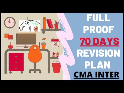 START FROM TODAY | 70 Days Revision Plan | Sep 2020 | CMA Inter | CMA Junction |