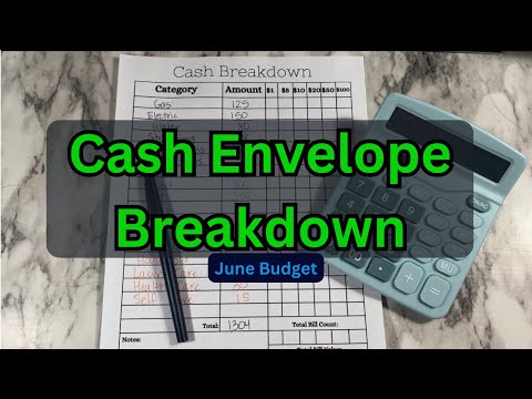 Cash Envelope Breakdown | June Budget