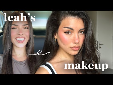 recreating leah halton's viral makeup routine