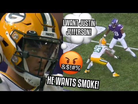 When Justin Jefferson MET ‘ALL PRO’ Jaire Alexander 🥵 (WR vs CB) Packers vs Vikings 2022 Highlights