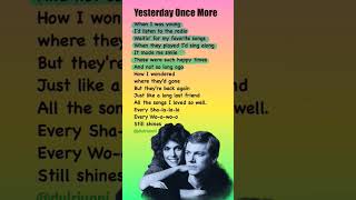 🌼 Yesterday Once More | Carpenters