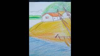 drawing scenary with crayons #art #artwork #artworkpictur #msworld