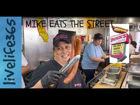 Mike Eats the Street: Pink's Hot Dogs #pinkshotdogs #tastetest #lafood #eatsthestreet #livelife365