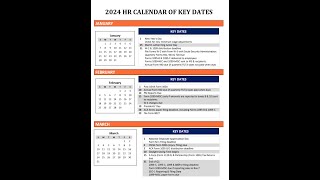 HR Calendar of Key Dates for 2024