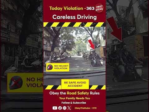 Today Violation 363 - Secure Your Ride with Helmet #otr #obeytherules #chennaitrafficpolice