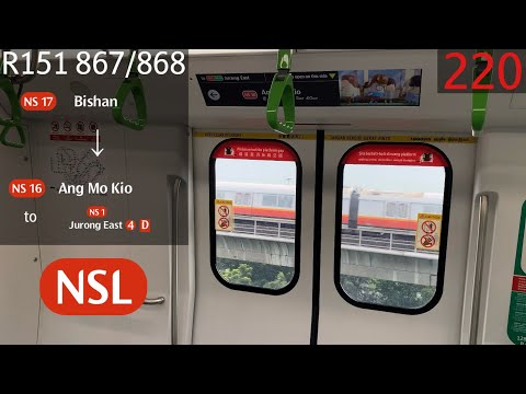 [SMRT] Alstom Movia R151 [867/868] - Bishan » Ang Mo Kio (NSL)