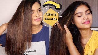 Permanent Hair Straightening Review after 9 Months | Hair Straightening at Home Naturally