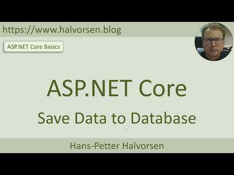 ASP.NET Core - Save Data to Database