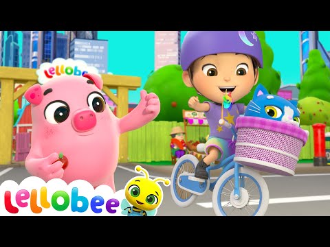 Zoom, Zoom! Ella’s Super Fun Bike Adventure! 🚲 | 🍯 Lellobee Kids Songs & Cartoons! Sing and Dance