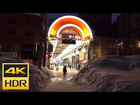 [4K HDR] 夜の札幌 狸小路を散策 / Strolling in Sapporo TANUKIKOJI at night (Hokkaido, Japan)