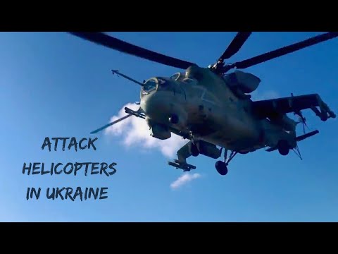 Mix footage of the Russian helicopters attacked Ukraine.