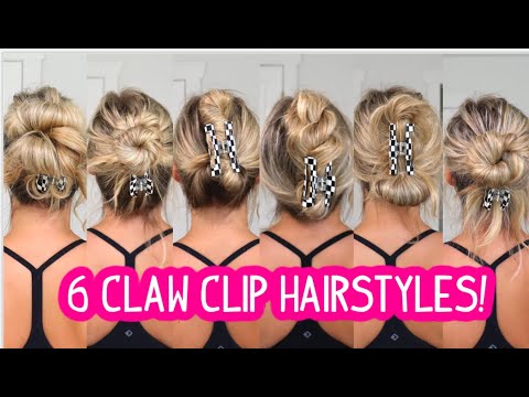 6 EASY CLAW CLIP HAIRSTYLES FOR FINE HAIR & THICK HAIR - Short, Medium, and Long Hairstyles