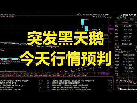 突发黑天鹅，释放出什么信号？今天行情及热点预判