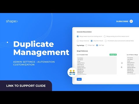 Duplicate Record Management in Shape Software CRM