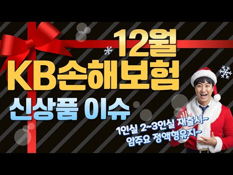 12월 KB손해보험 신상품이슈!! (1인실 2~3인실 재출시~ 암주요 정액형유지~)