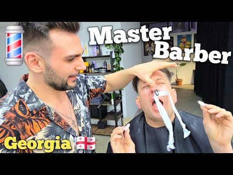 💈BARBER DID IT ALL & Then MASSAGED ME! Now go to sleep w/ BEST ASMR HAIRCUT 2024. Batumi, Georgia 🇬🇪