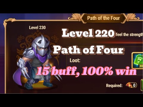 NEW Super Team Path of Four Level  220 - 15 Buff Hero Wars Dominion Era