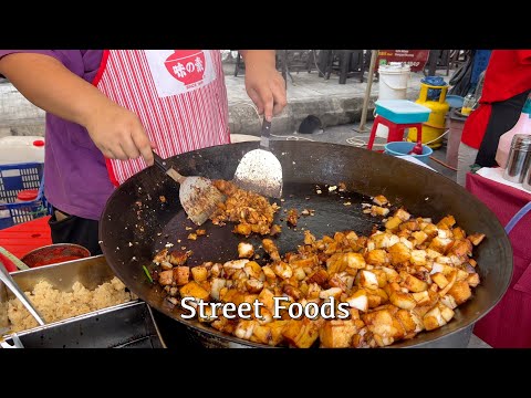 Discover Foods In Night Market / Pasar Malam Foods -4K Video-