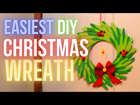 DIY Christmas Wreath | Easy Paper Christmas Crafts ideas for Kids