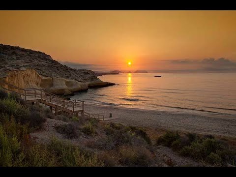 Carolina Beach. Crystal clear waters on the best beach in Murcia according to National Geographic 4K