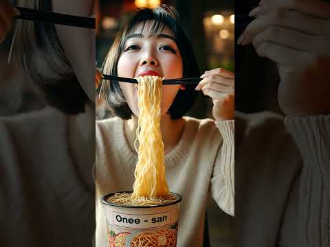 Onee-san Takes on a Giant Cup Noodle! #shorts #Oneesan #CupNoodles