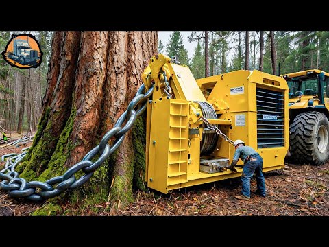 Extreme Dangerous Fastest Big Chainsaw Cutting Tree Machines - Monster Removes Tree Stump | Part 2