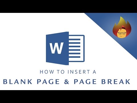 How to insert a BLANK PAGE & PAGE BREAK | MICROSOFT WORD