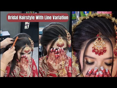 Elegant Bridal Hairstyle Tutorial with Line Variation | Perfect Wedding Hair Ideas