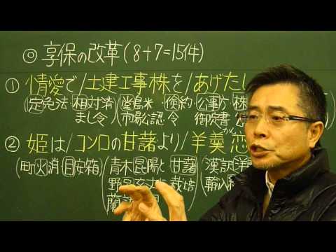 語呂合わせ日本史〈ゴロテマ〉59(近世14/享保の改革の施策14件)