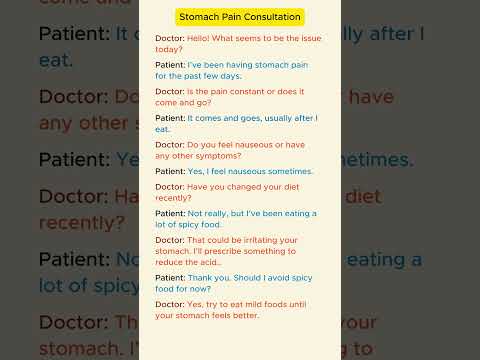 Stomach Pain Consultation - Practice English Communication Daily #Shorts