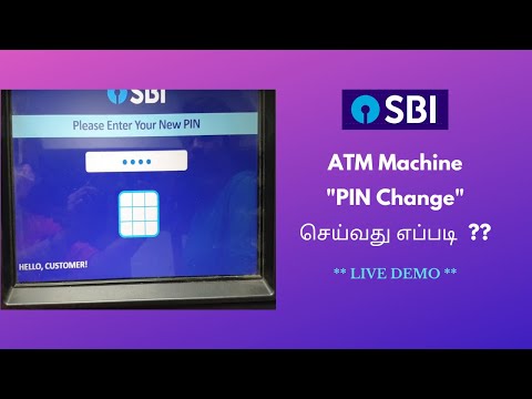 SBI ATM Card PIN Change in TAMIL | Set New ATM Card PIN at SBI ATM Live     Demo @howto-intamil941